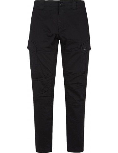 C.P. Company Stretch Sateen Cargo Logo Pant Vintage Negro | Ego Madrid