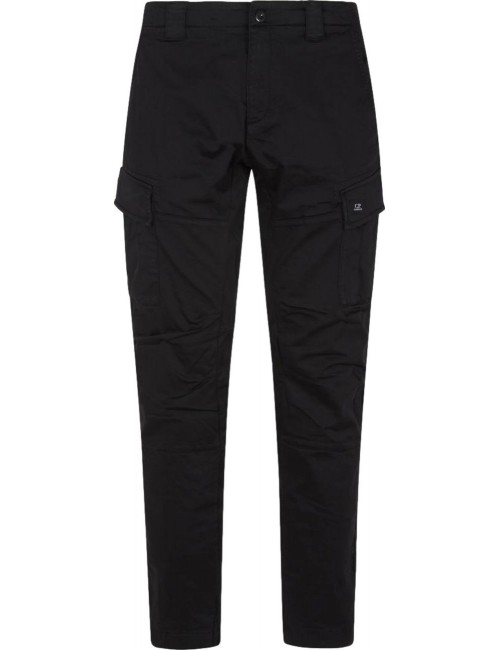 C.P. Company Stretch Sateen Cargo Logo Pant Vintage Negro | Ego Madrid
