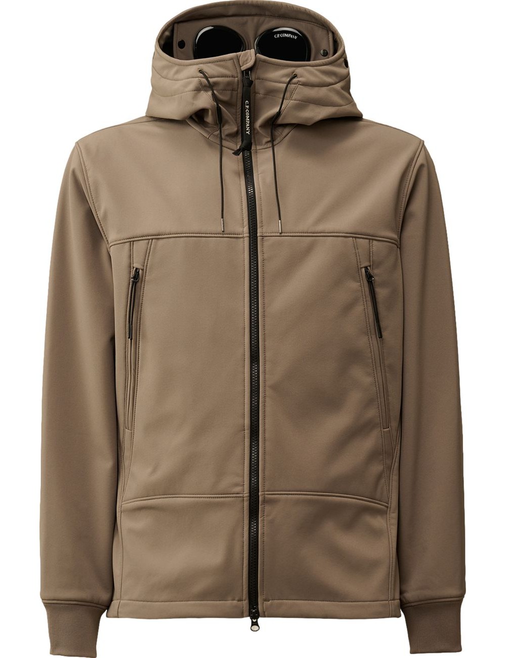 Cazadora soft shell-R negro CP Company con gafas | Ego Madrid