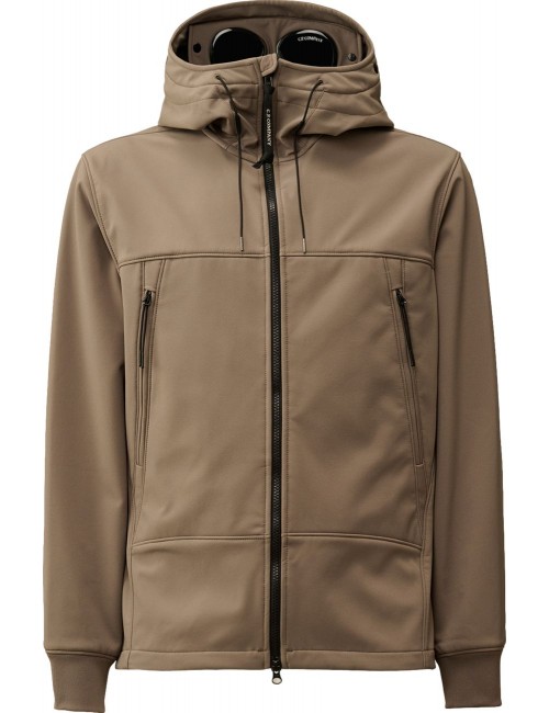 Cazadora soft shell-R negro CP Company con gafas | Ego Madrid