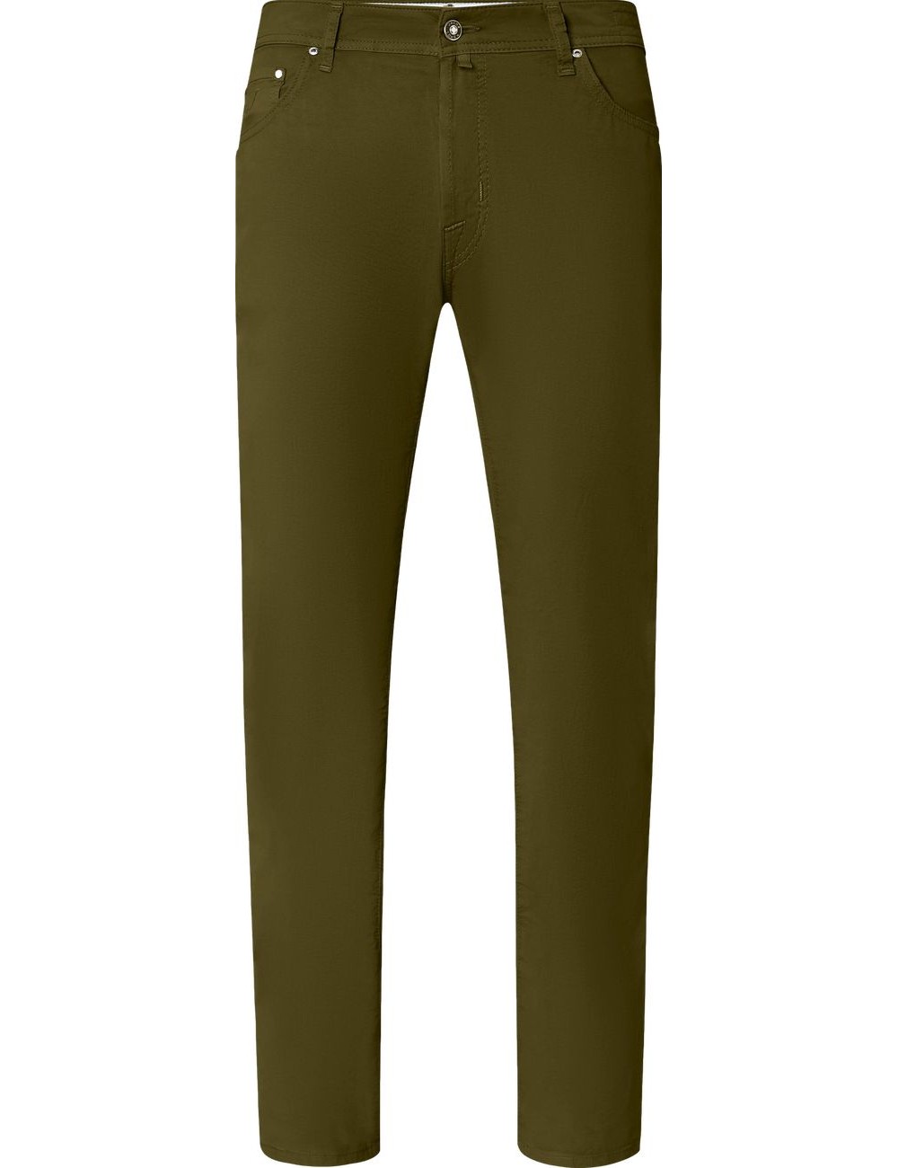 Jacob Cohën Bard vaquero Bard verde en gabardina de algodón elástico