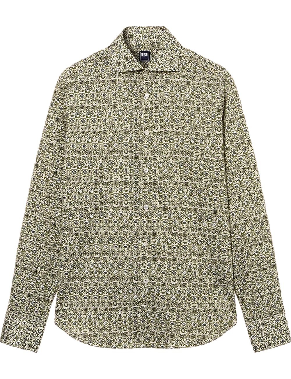 Camisa Fedeli sean panamino verde  estampado | Ego Madrid