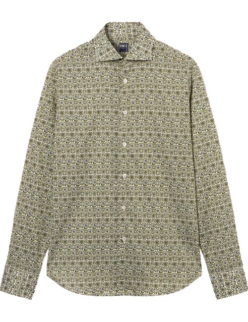 Camisa Fedeli sean panamino verde  estampado | Ego Madrid