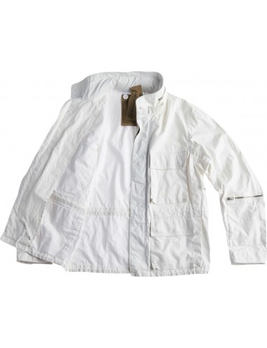 TEN C Chaqueta Underwood blanco de lino encerada