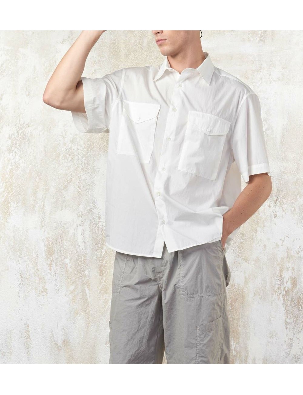 TEN C Camisa Popelin blanco manga corta | Ego Madrid tienda oficial