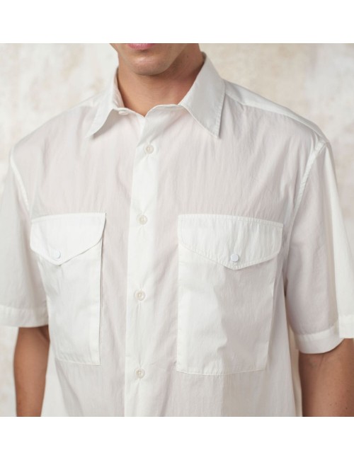 TEN C Camisa Popelin blanco manga corta | Ego Madrid tienda oficial