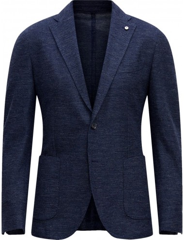 L.B.M. AMERICANA Jack regular lino algodón  azul | Ego Madrid
