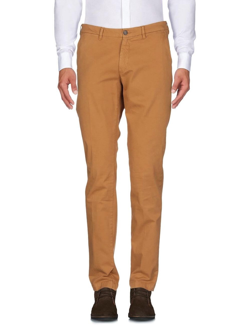 Pantalón chino color mostaza elástico popelín algodón | Ego Madrid