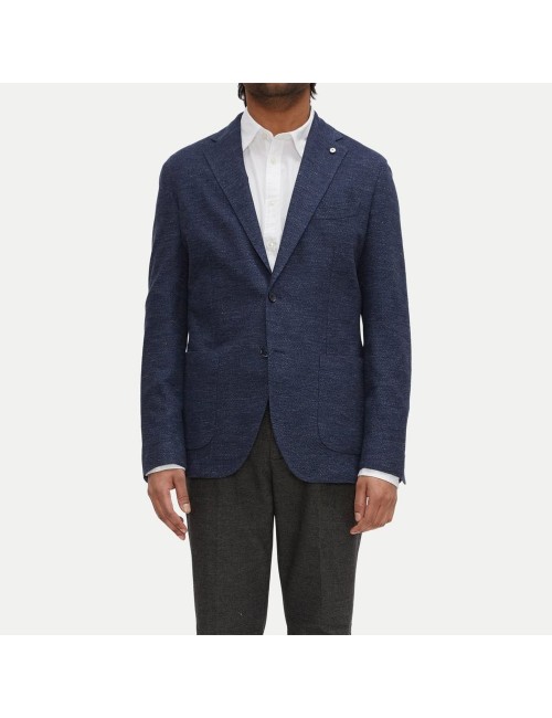 L.B.M. AMERICANA Jack regular lino algodón  azul | Ego Madrid