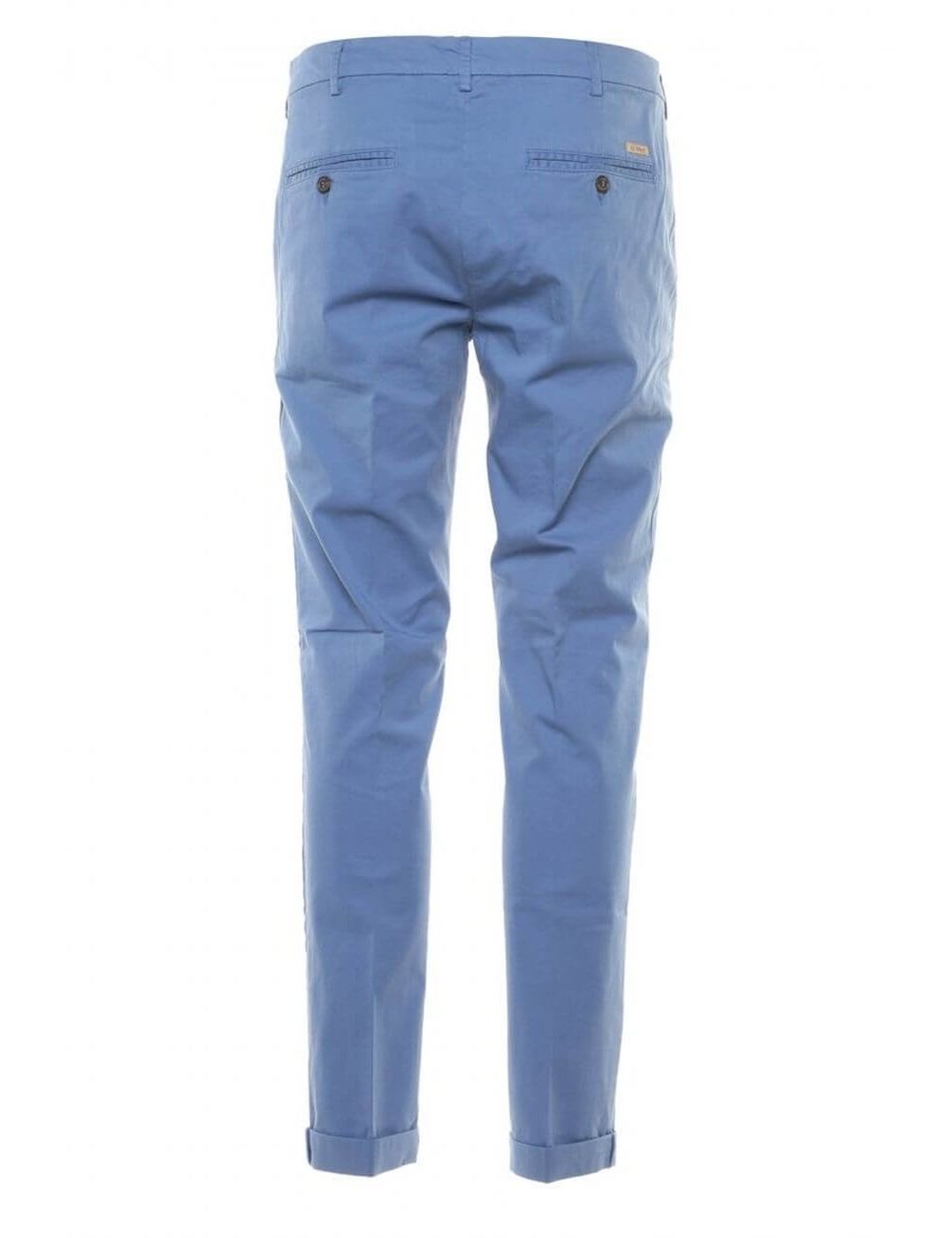 Pantalón chino azul elástico popelín algodón | Ego Madrid