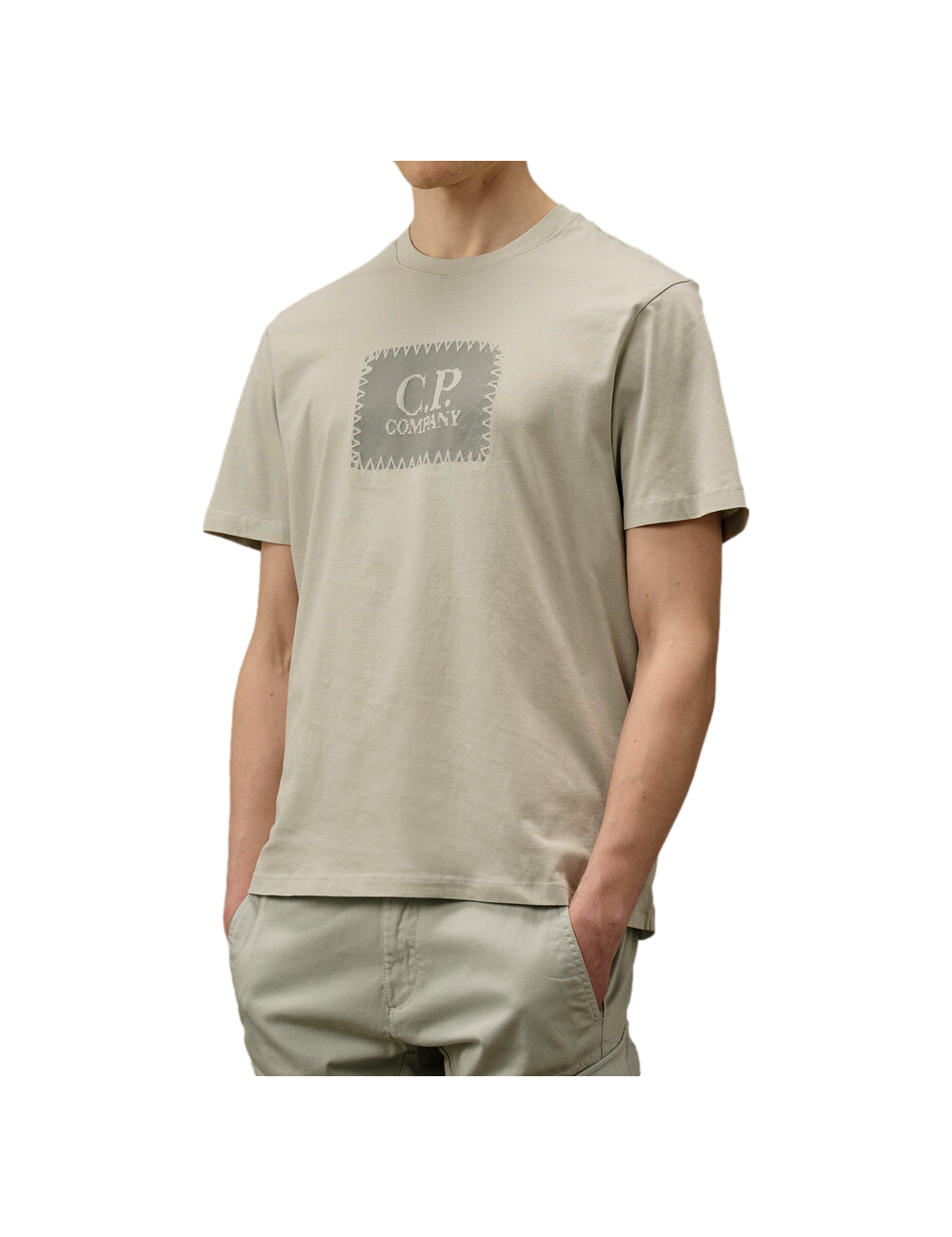 ego Madrid C.P. Company Camiseta gris 30/1 Jersey Logo Label