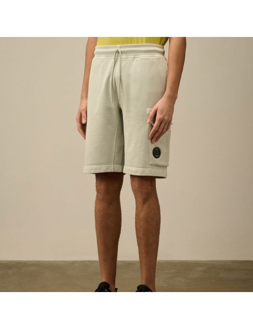 Ego Madrid tienda ofical C.P. Company Bermudas cargo en tejido sudadera diagonal gris claro