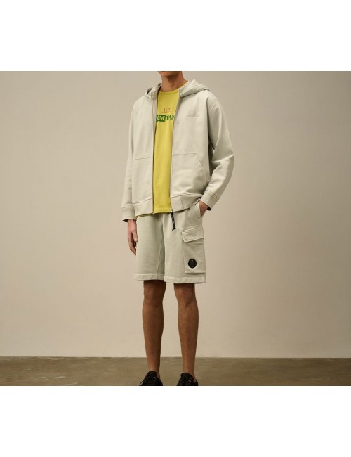 Ego Madrid tienda ofical C.P. Company Bermudas cargo en tejido sudadera diagonal gris claro