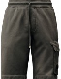 C.P. Company Bermudas cargo en tejido sudadera diagonal gris oscuro