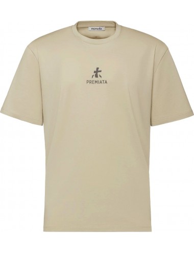 PREMIATA Camiseta verde caqui con logo central PA1017