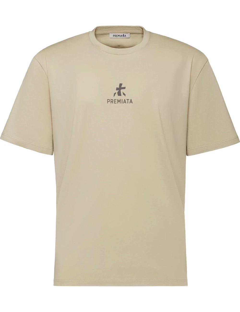 PREMIATA Camiseta verde caqui con logo central PA1017