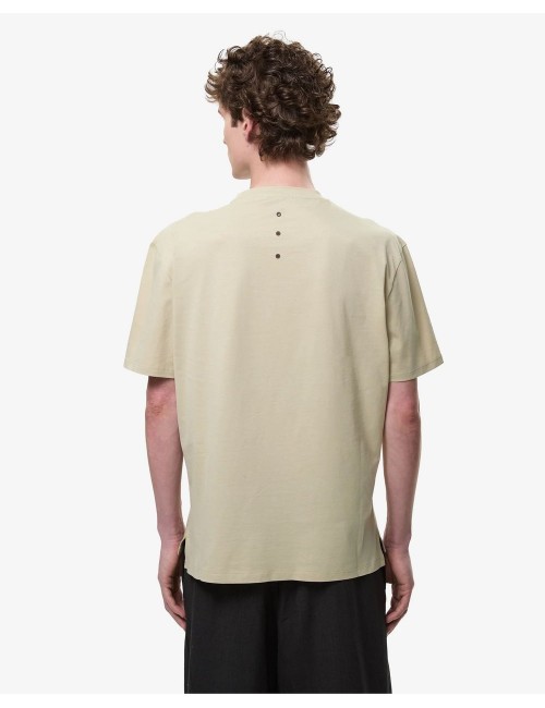 PREMIATA Camiseta verde caqui con logo central PA1017