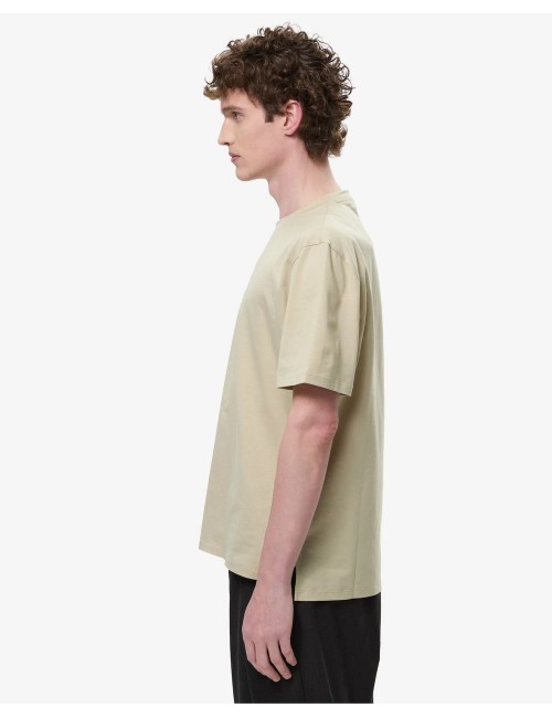 PREMIATA Camiseta verde caqui con logo central PA1017