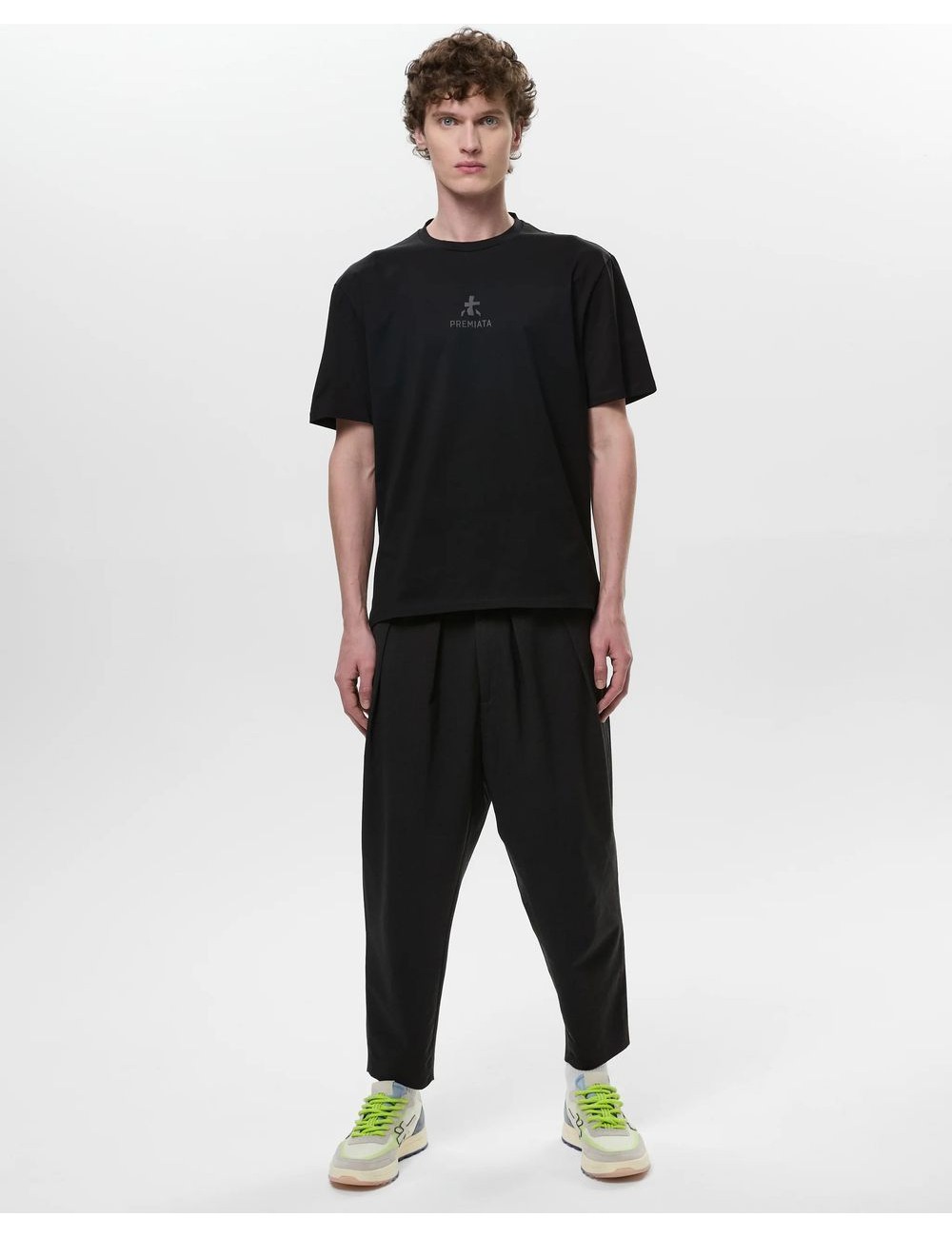 PREMIATA Camiseta Negro con logo central PA1017