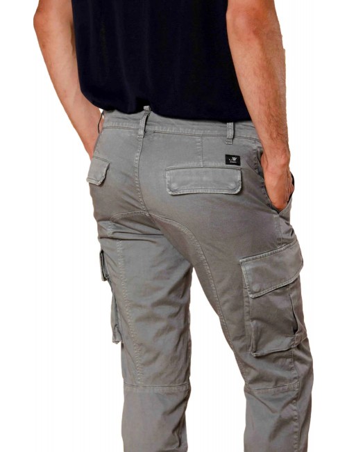 MASON'S Pantalón cargo slim gris