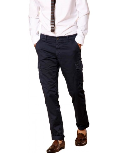 MASON'S Pantalón cargo Chile1 slim azul marino