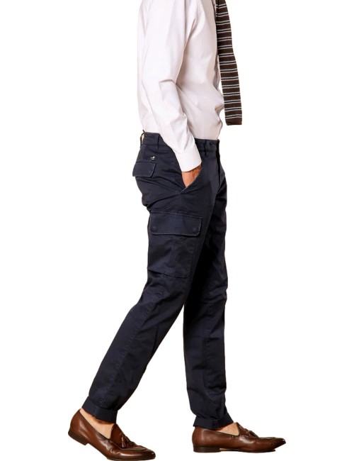 MASON'S Pantalón cargo Chile1 slim azul marino
