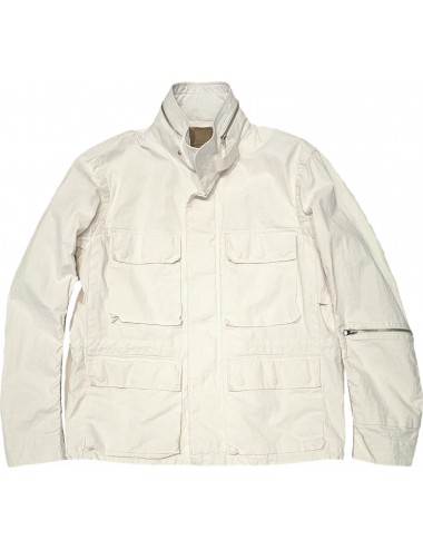 TEN C Chaqueta Underwood blanco de lino encerada 2
