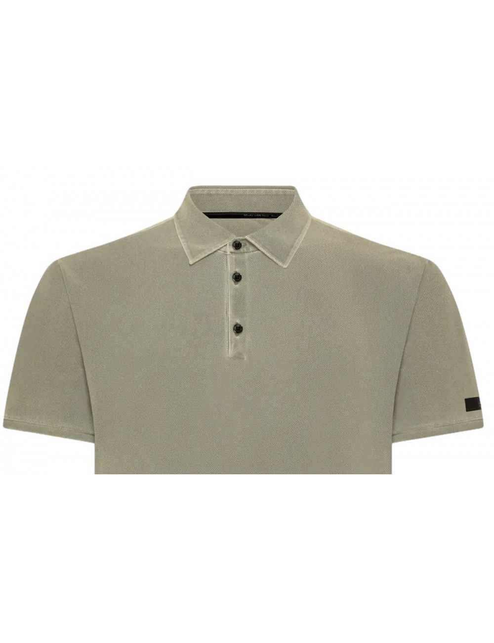 RRD Polo piqué con tejido y lavado técnico verde salvia