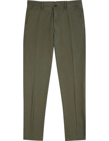 INCOTEX Pantalón Slacks verde tacto frío twill bicolor