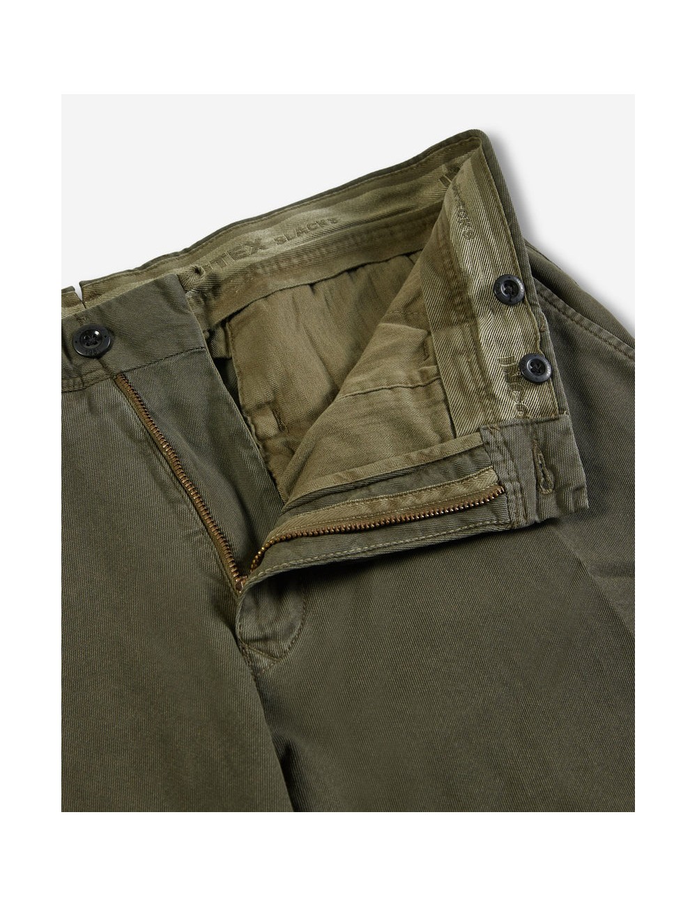 INCOTEX Pantalón Slacks verde tacto frío twill bicolor