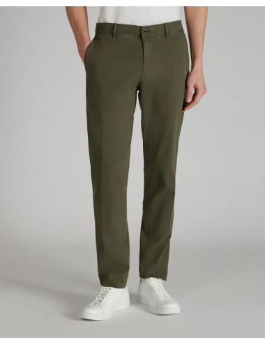 INCOTEX Pantalón Slacks verde tacto frío twill bicolor 2