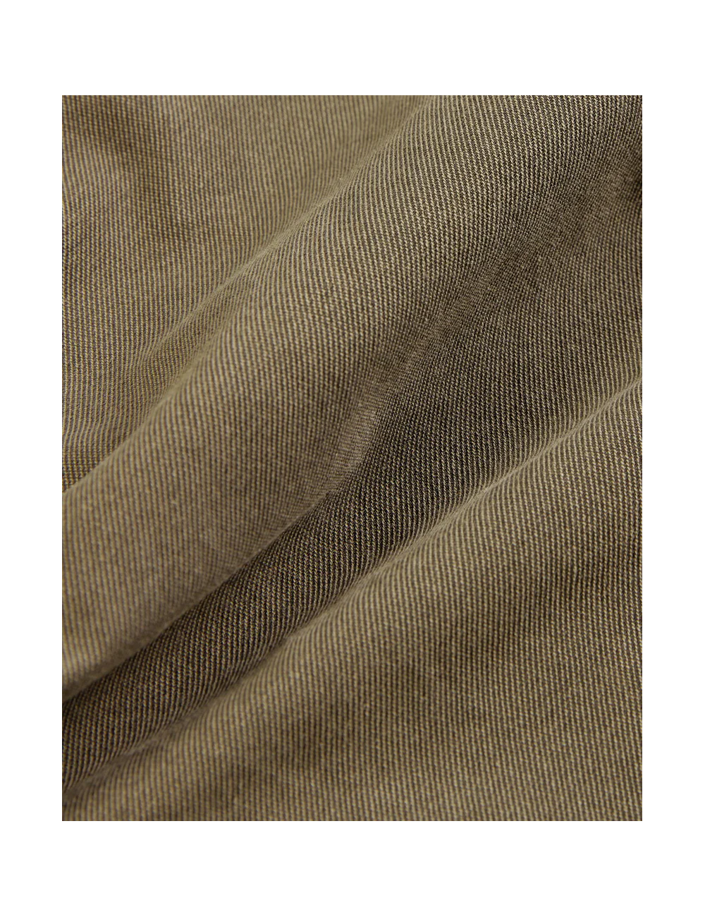 Pantalones de sarga de algodón de corte entallado INCOTEX Pantalón Slacks marrón nogal twill bicolor con tacto frío