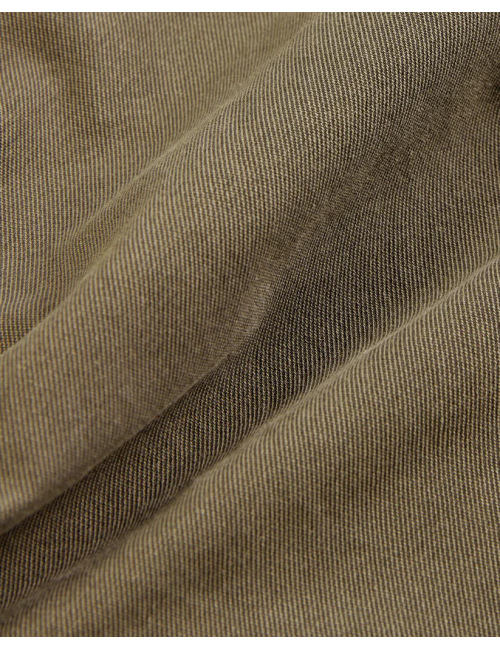 Pantalones de sarga de algodón de corte entallado INCOTEX Pantalón Slacks marrón nogal twill bicolor con tacto frío