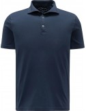 Fedeli polo Zero Algodón Giza orgánico manga corta azul marino