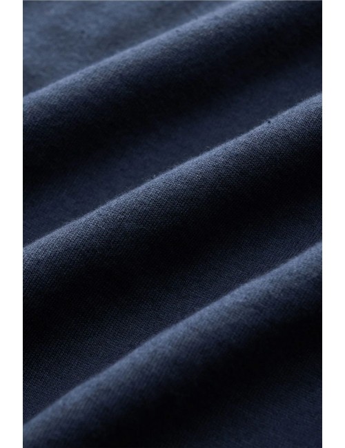 Fedeli polo Zero Algodón Giza orgánico manga corta azul marino