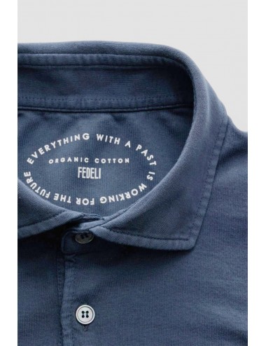 Fedeli polo Zero manga corta azul medio 2