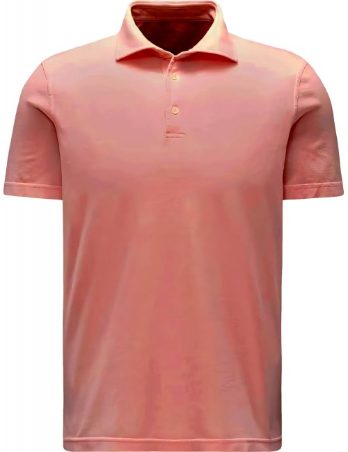 Fedeli polo Zero Algodón Giza orgánico manga corta rosa