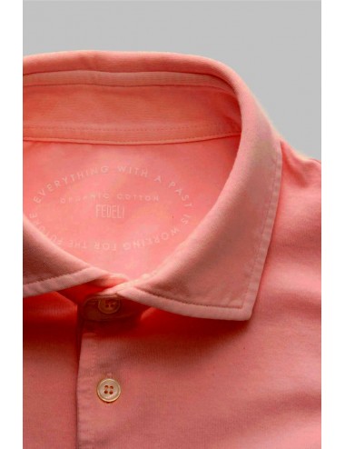 Fedeli polo Zero Algodón Giza orgánico manga corta rosa 2