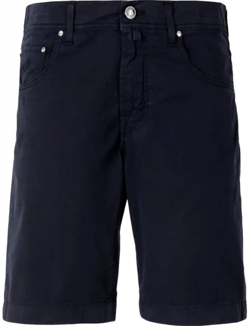 Jacob Cohën Bermudas Nicolás en gabardina de algodón elástico azul marino