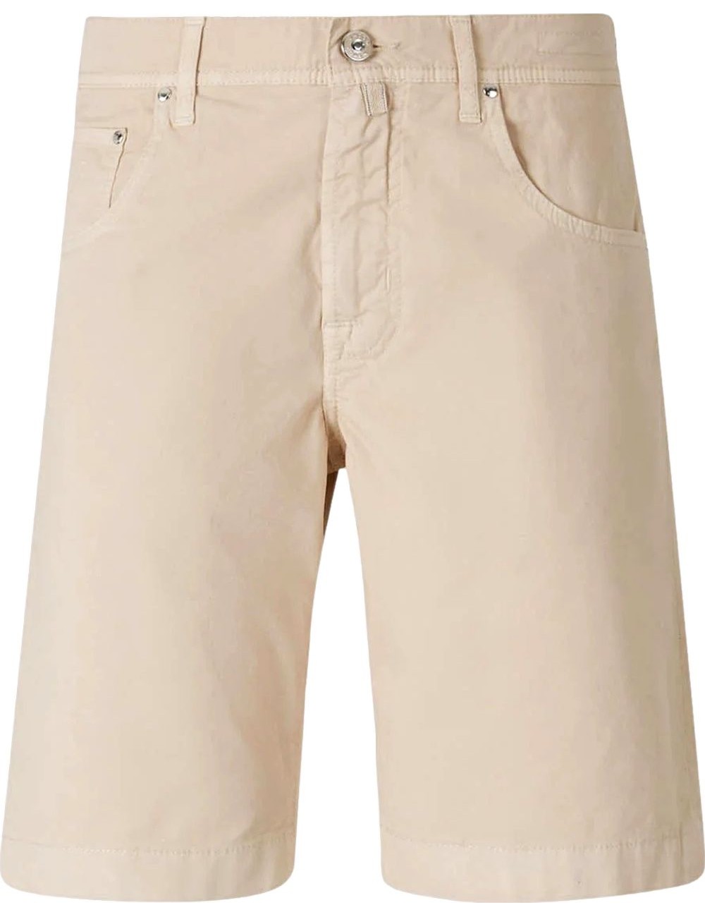Jacob Cohën Bermudas Nicolás en gabardina de algodón elástico beige almendra