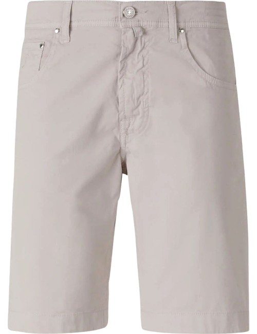 Jacob Cohën Bermudas Nicolás en gabardina de algodón elástico gris piedra
