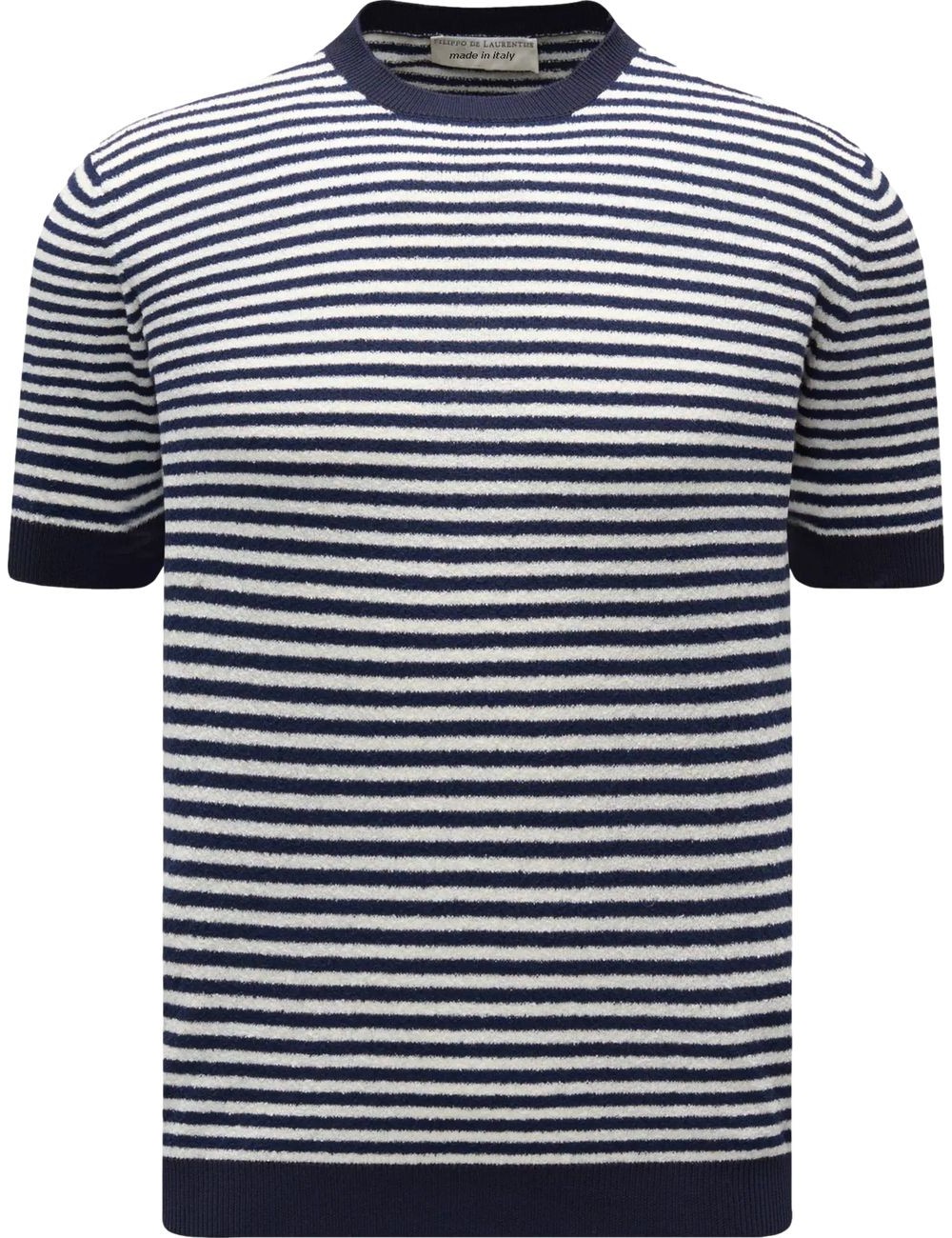FILIPPO DE LAURENTIIS T-shirt rayas azul y blanco