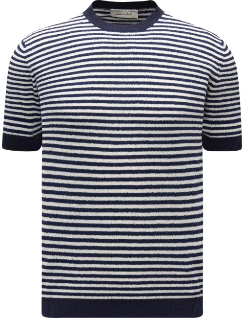 FILIPPO DE LAURENTIIS T-shirt rayas azul y blanco