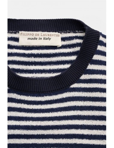FILIPPO DE LAURENTIIS T-shirt rayas azul y blanco 2