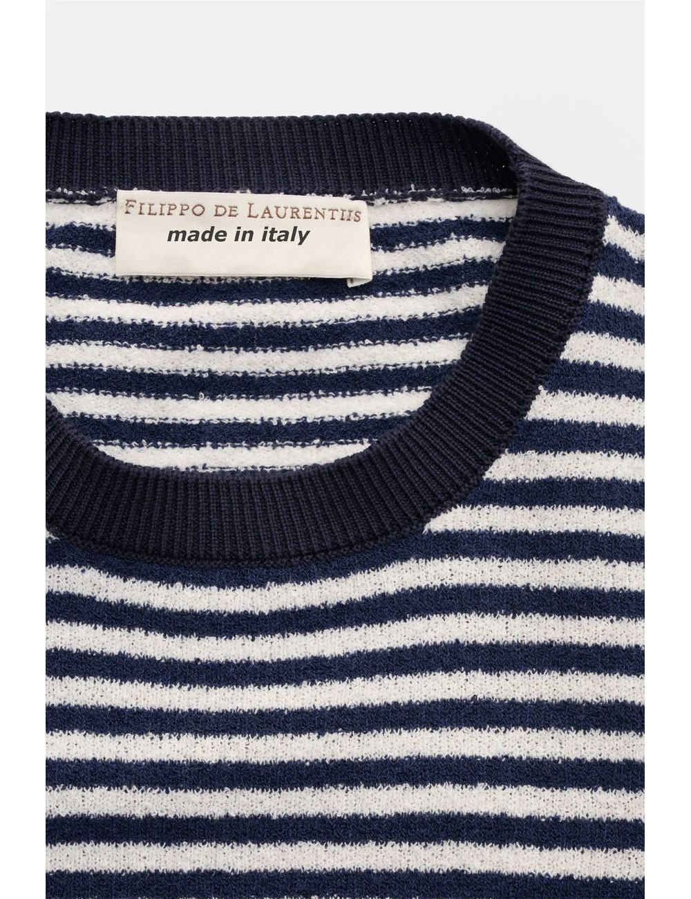 FILIPPO DE LAURENTIIS T-shirt rayas azul y blanco