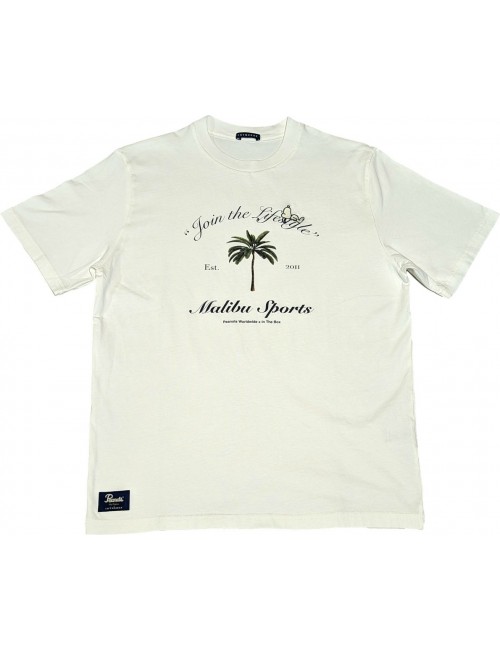 Camiseta blanca manga corta Malibu sports con Snoopy Peanuts