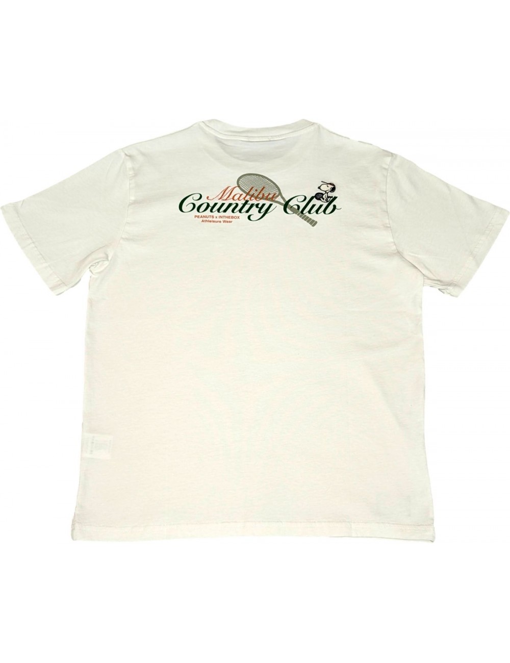 Camiseta blanca manga corta Malibu Country Clubs con Snoopy Peanuts