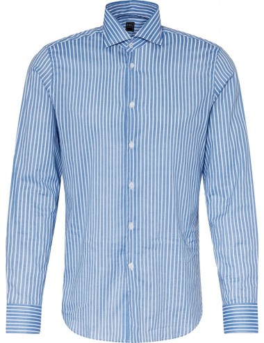 Camisa Fedeli rauas azules y blancas panamino
