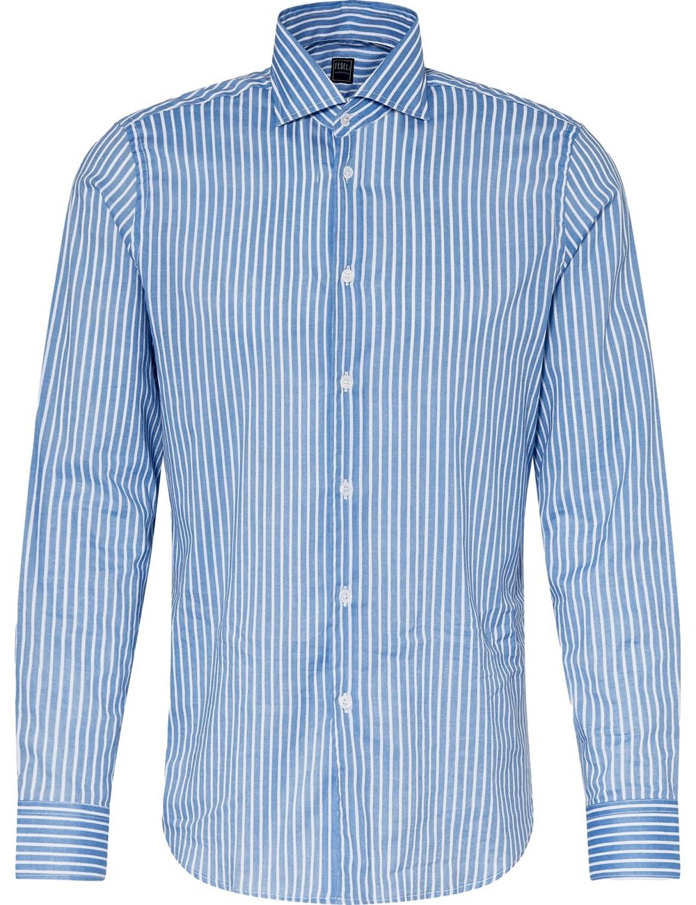 Camisa Fedeli rauas azules y blancas panamino