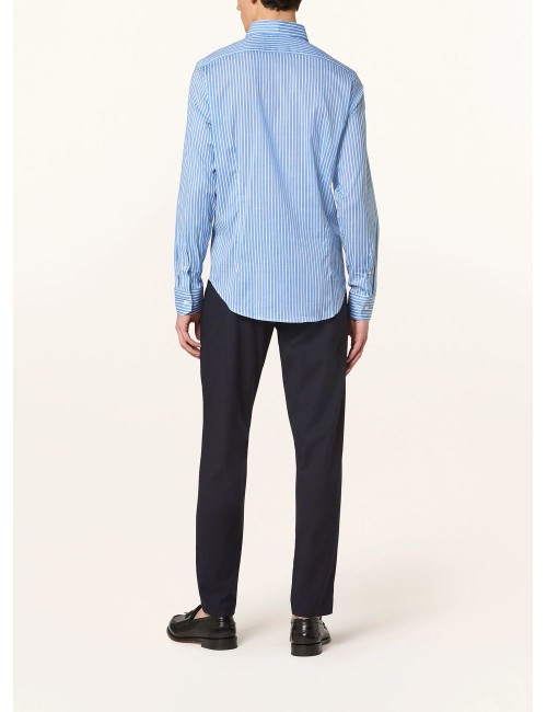 Camisa Fedeli rauas azules y blancas panamino